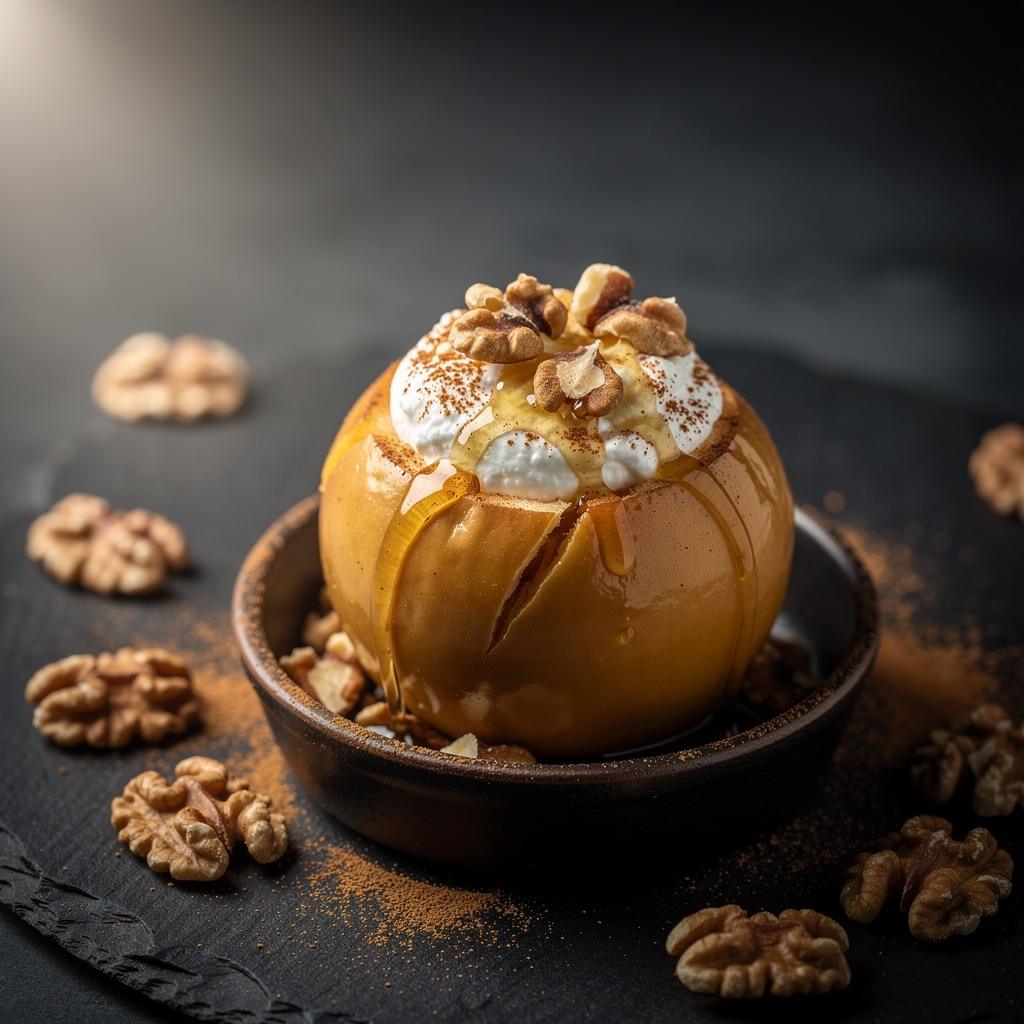 Bratapfel mit Quark