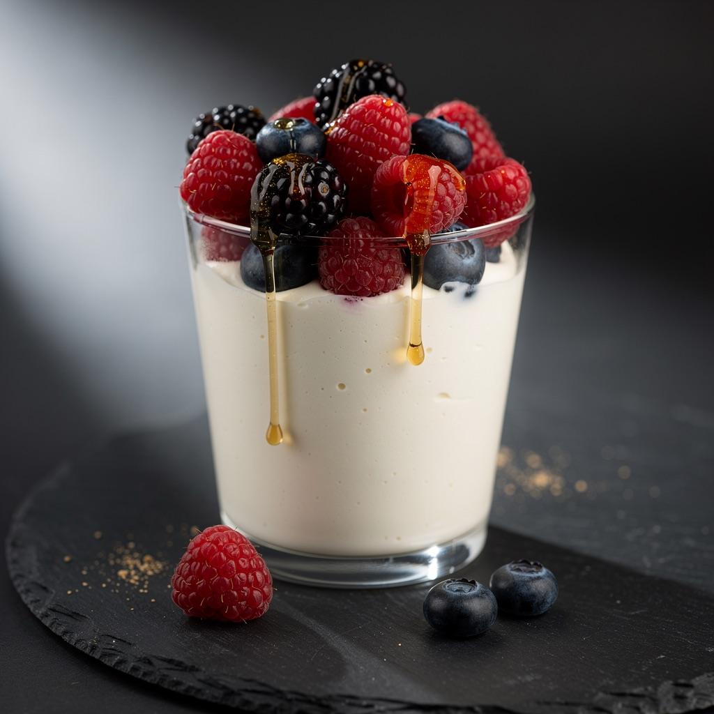 Beeren-Quark-Dessert
