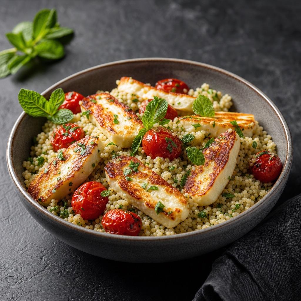 Halloumi-Bowl mit Couscous