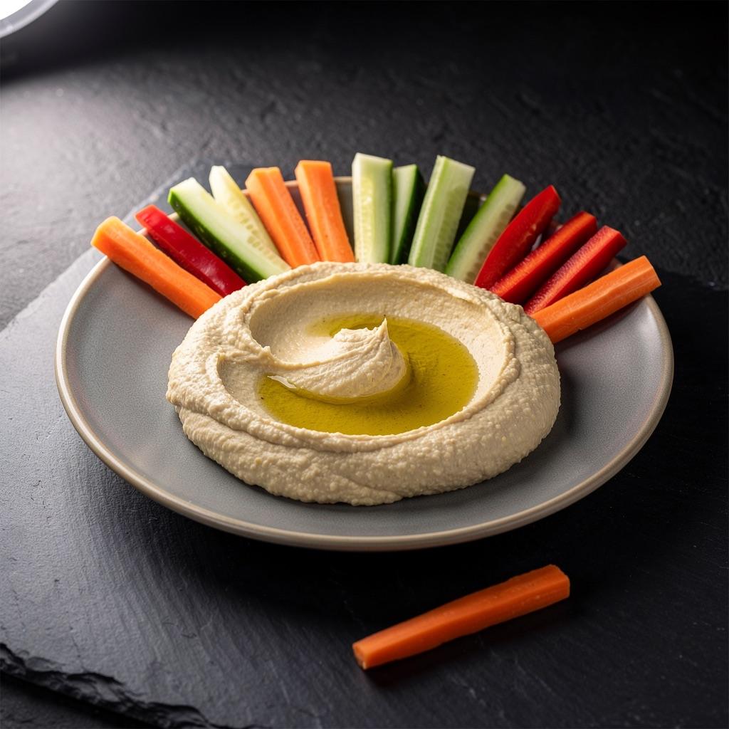 Hummus mit Gemüsesticks