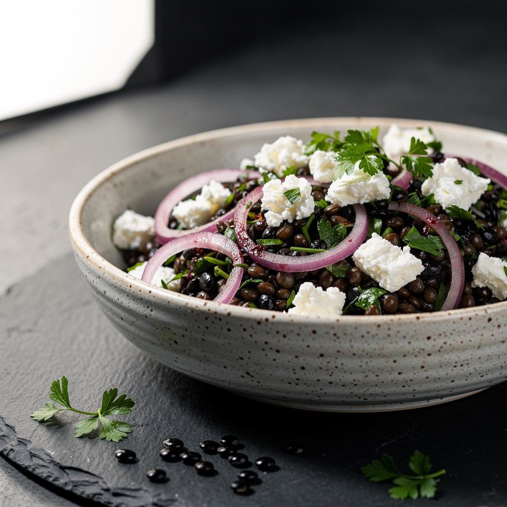 Linsensalat mit Feta