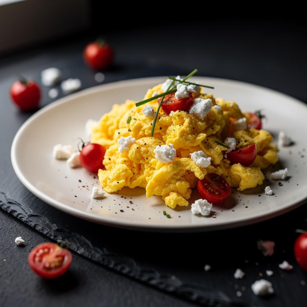 Rührei mit Feta & Tomaten