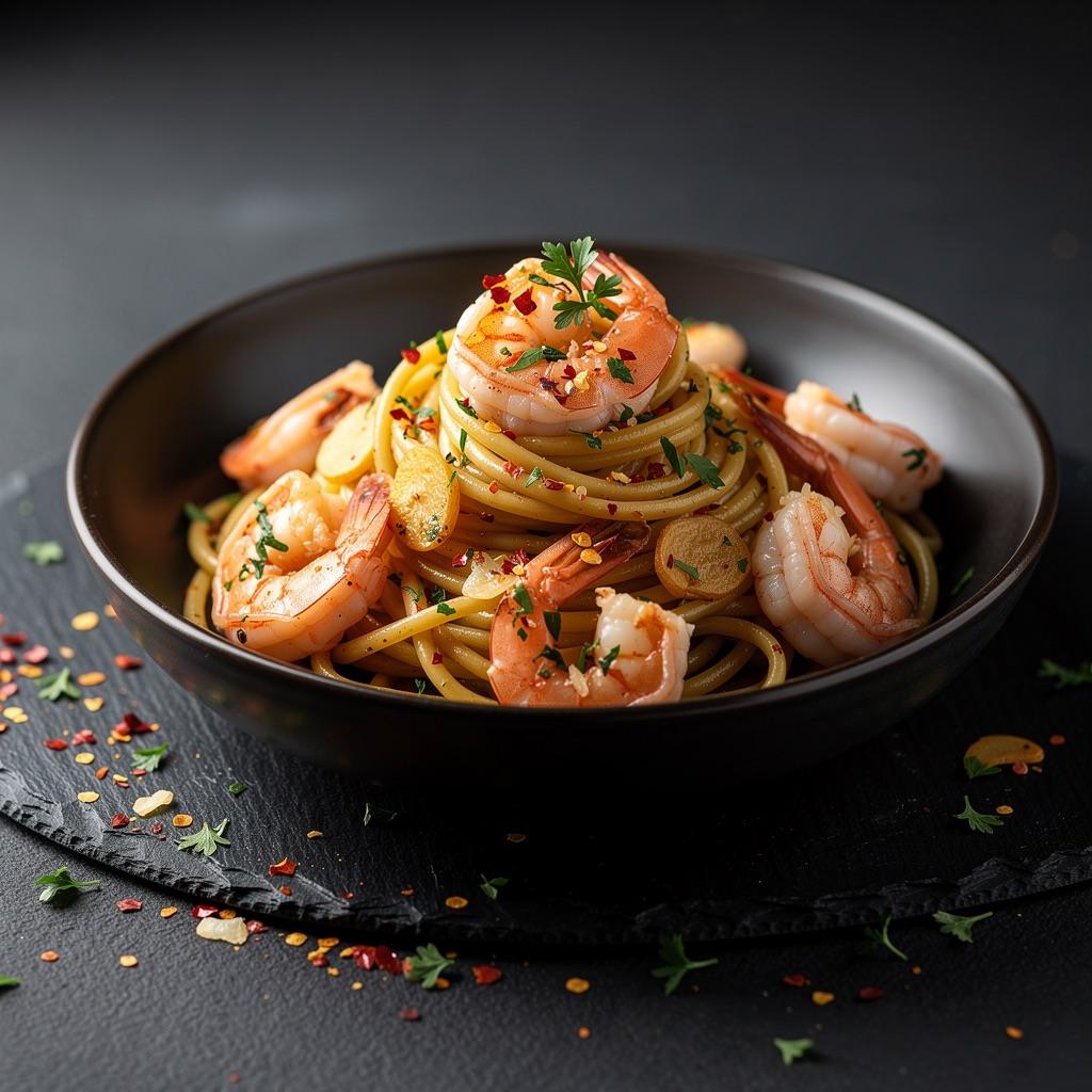 Garnelen-Knoblauch-Pasta